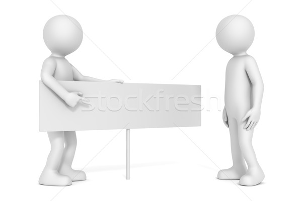 Zwei Personen Sitzung Bild Nachricht Bord Hintergrund Stock foto © magann