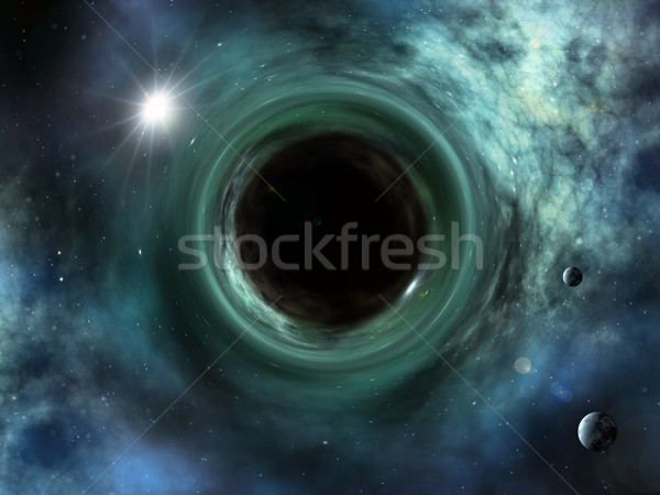 Afbeelding mooie ruimte zwart gat achtergrond kunst Stockfoto © magann