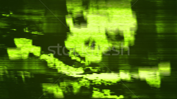 an abstract pirate scull at the pc screen Stock photo © magann