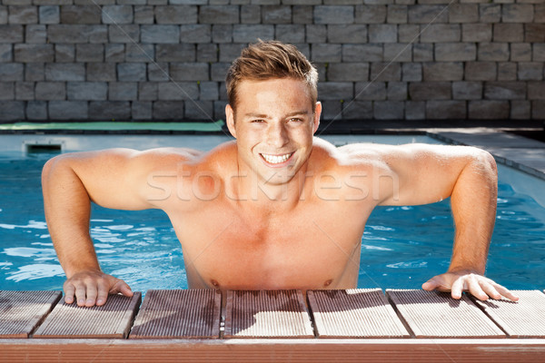 Homem natação imagem bom piscina água Foto stock © magann