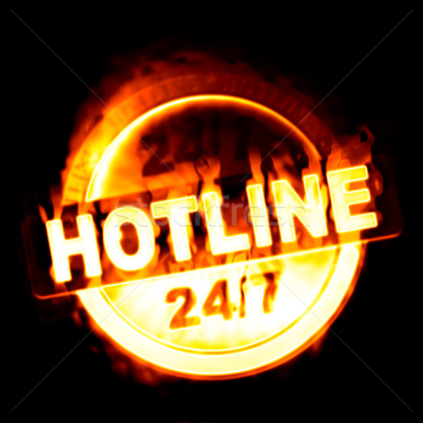 Hotline brand illustratie business kantoor telefoon Stockfoto © magann