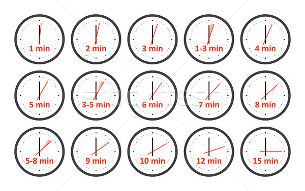 a set of clocks showing short time measurement Stock photo © magann