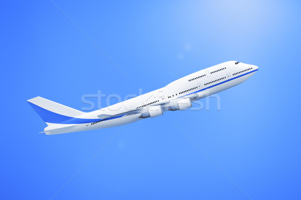 самолет 3D Blue Sky синий плоскости Сток-фото © magann