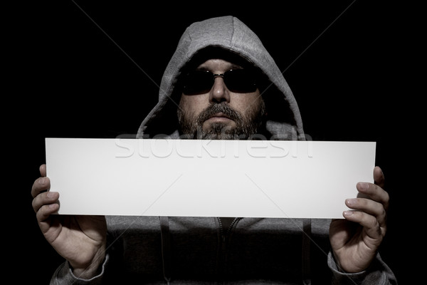 認識できない 男 画像 暗い ホワイトボード 顔 ストックフォト © magann