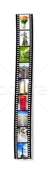 Filmszalag illusztráció szép képek film terv Stock fotó © magann