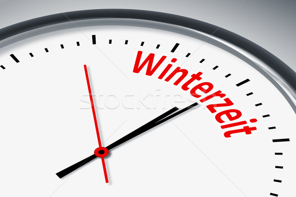 Stock photo: Clock with text