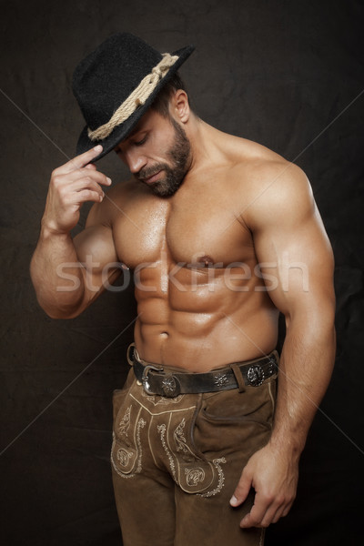 bavarian muscle man Stock photo © magann
