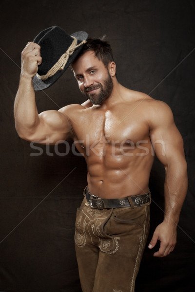 bavarian muscle man Stock photo © magann