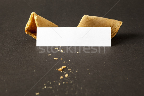 a fortune cookie with a blank paper for your message Stock photo © magann