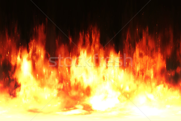 hot fire wall background Stock photo © magann