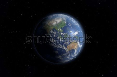 Ziemi widoku obraz przestrzeni 3D graficzne Zdjęcia stock © magann
