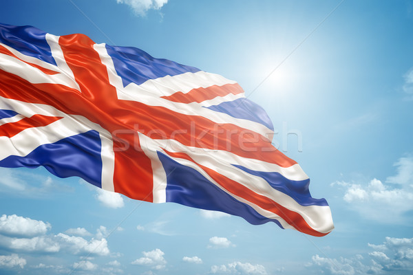 Union jack blue sky imagem céu projeto atravessar Foto stock © magann