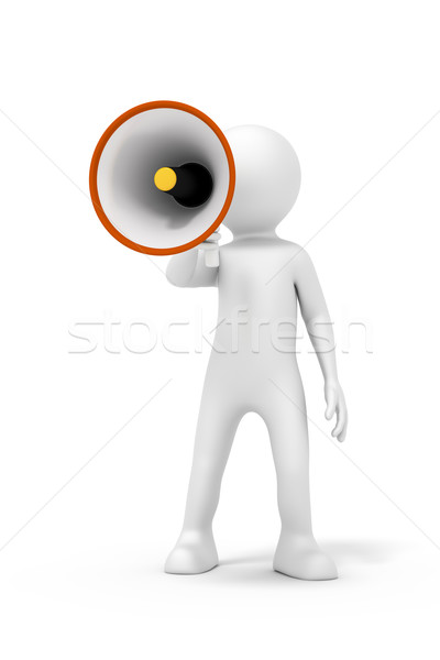 man and a megaphone Stock photo © magann