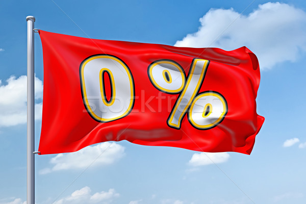 图像    旗    蓝天    天空 / an image of   zero percent flag