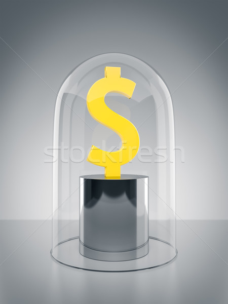 Glas Dome with Dollar sign Stock photo © magann