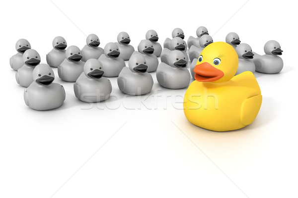 Stock photo: rubber ducky crowd
