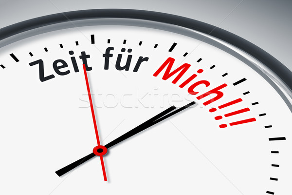 Horloge texte image typique temps moi [[stock_photo]] © magann