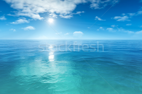 Stock photo: a beautiful blue sea background