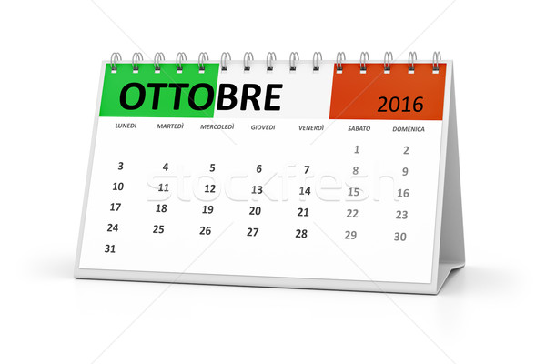 Italiaans taal tabel kalender 2016 evenementen Stockfoto © magann
