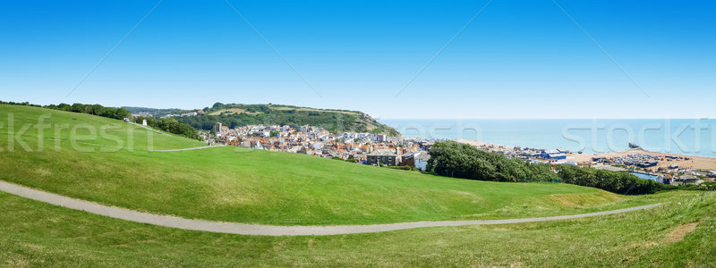 panoramic view over Hastings UK Stock photo © magann