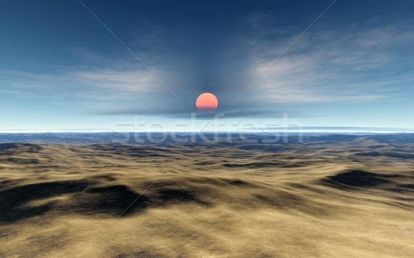 Stock photo: desert sunset