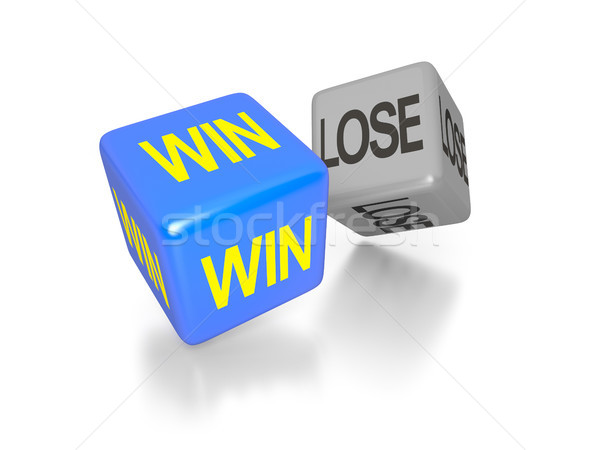 Stock photo: win and lose dice