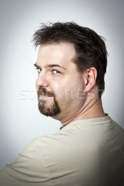 Gut aussehend junger Mann Spitzbart Bart Gesicht weiß Stock foto © magann