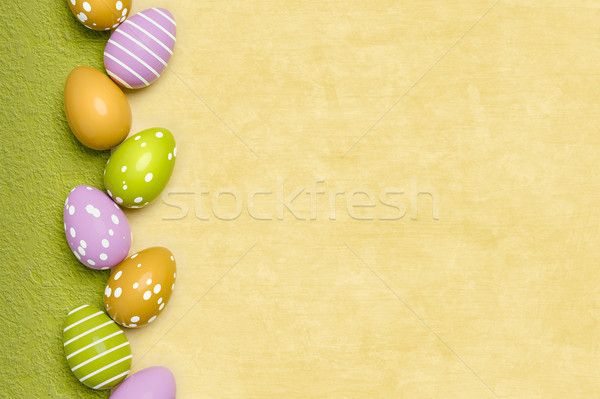 Stock foto: Schönen · gefärbte · Eier · Ostern · 3D-Darstellung · Frühling · Hintergrund