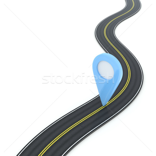 a winding road with point of interest Stock photo © magann