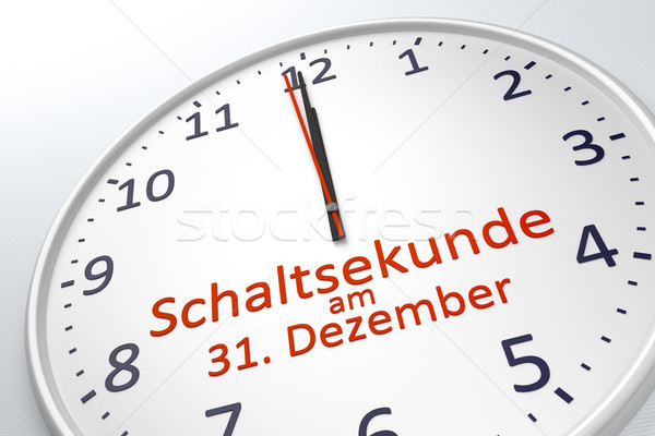 a clock showing leap second at december 31 in german language Stock photo © magann