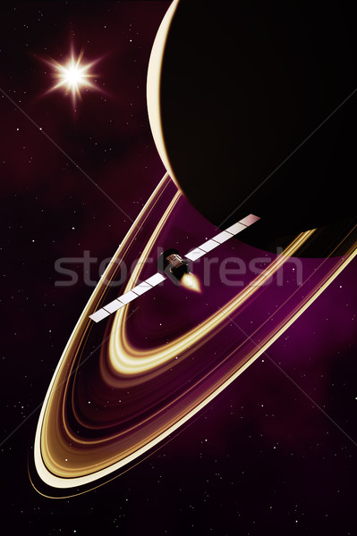 Stock photo: mission to saturn