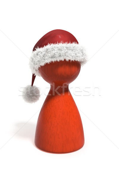Rood christmas pion geïsoleerd witte 3d illustration Stockfoto © magann