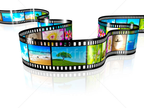 Filmstrip afbeelding mooie foto's film ontwerp Stockfoto © magann