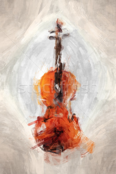 painted violine Stock photo © magann