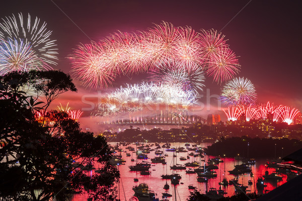 Nuevos año fuegos artificiales imagen fiesta fuego Foto stock © magann