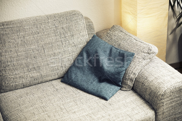 Sofa poduszka obraz ściany projektu tle Zdjęcia stock © magann