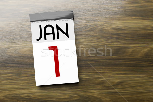 Calendar the 1st of January New Year's Day Stock photo © magann