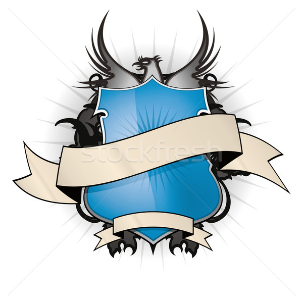 Azul escudo imagem internet segurança espaço Foto stock © magann