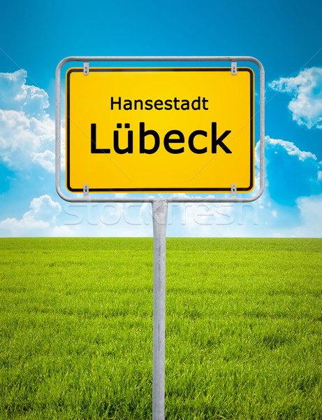city sign of Lübeck Stock photo © magann