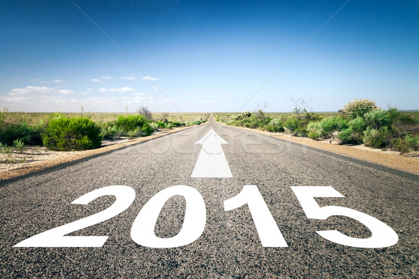 Estrada horizonte imagem texto 2015 negócio Foto stock © magann