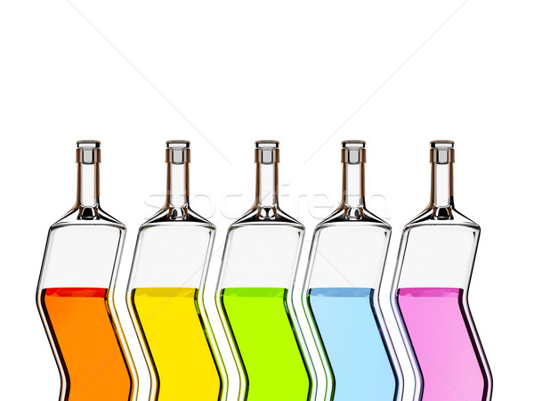 five color bottles Stock photo © magann