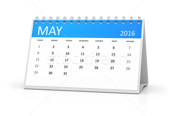 blue table calendar 2016 may Stock photo © magann