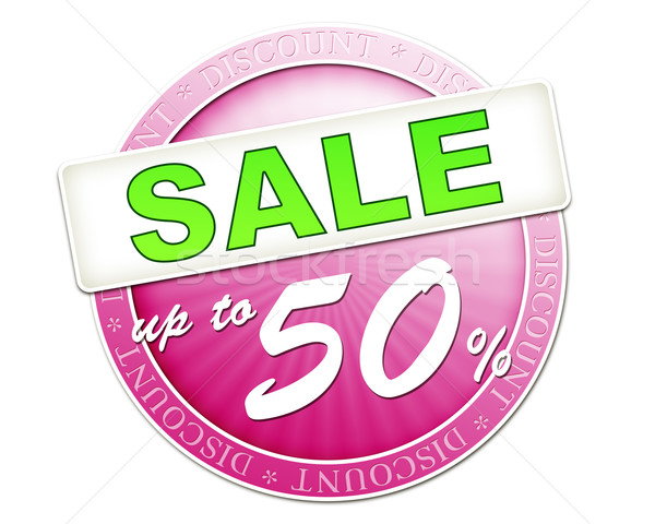 sale button up to 50% Stock photo © magann