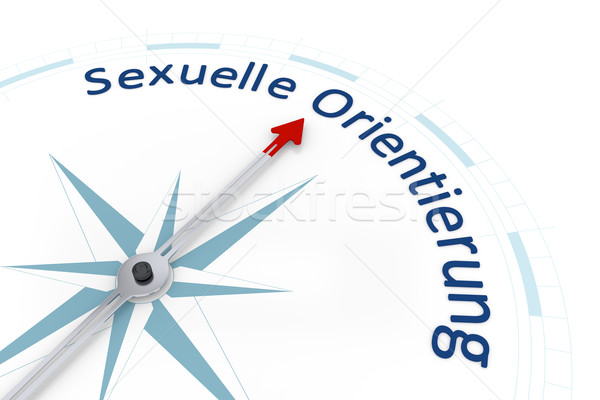 Boussole sexuelle image Nice bleu mot [[stock_photo]] © magann