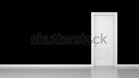 black wall and door background Stock photo © magann