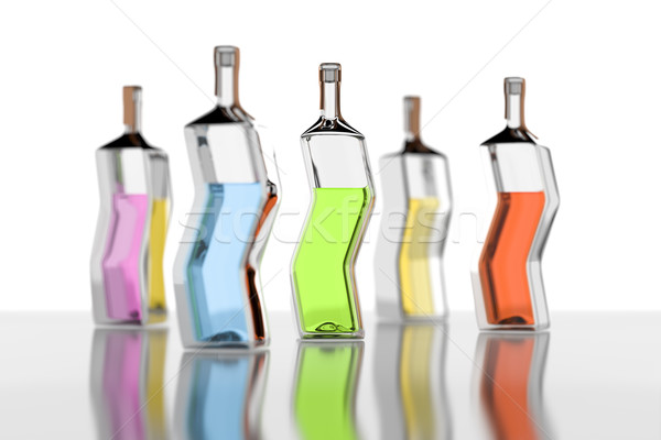 five color bottles Stock photo © magann