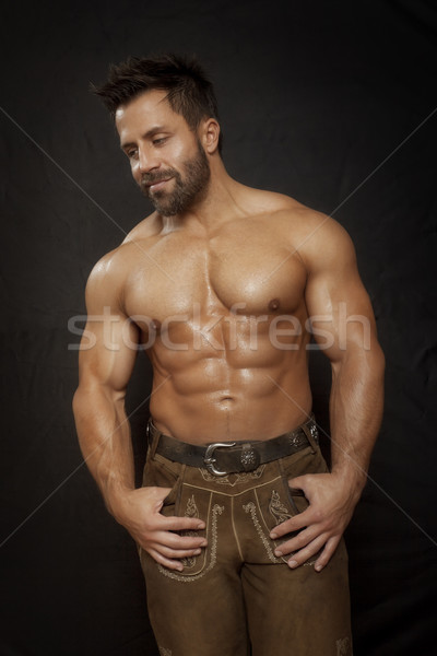 bavarian muscle man Stock photo © magann