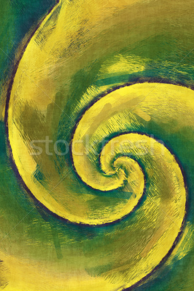 Geel groene abstract swirl illustratie Stockfoto © magann