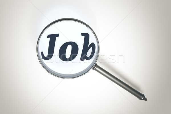 Loupe image mot Emploi signe noir [[stock_photo]] © magann