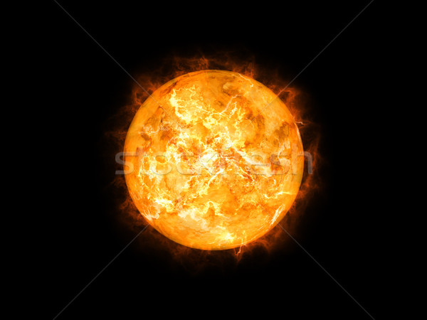Słońce przestrzeni obraz cool tekstury ognia Zdjęcia stock © magann